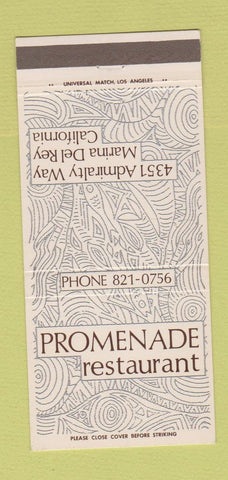 Matchbook Cover - Promenade Restaurant Marina Del Rey CA 30 Strike