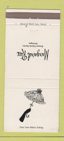 Matchbook Cover - Margaret Rice Grosse Pointe Farms MI clothes 30 Strike