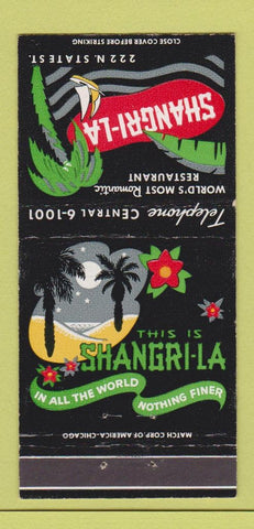 Matchbook Cover - Shangri La Chicago IL restaurant 30 Strike