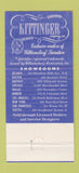 Matchbook Cover - Kittinger Williamsburg Furniture CHAIN 30 Strike