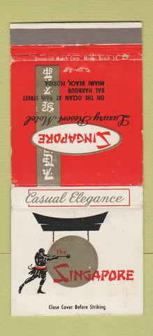 Matchbook Cover - The Singapore Motel Miami Beach FL WEAR 30 Strike