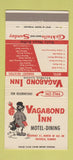 Matchbook Cover - Vagabond Inn Motel Rochelle IL 30 Strike