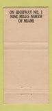 Matchbook Cover - Hofbrau Haus Hallandale FL WEAR 30 Strike