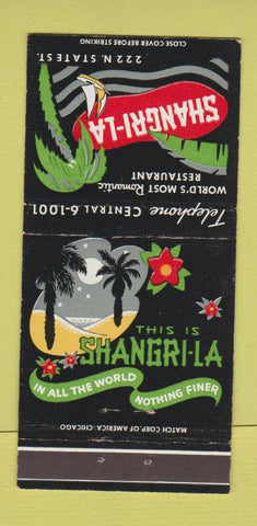 Matchbook Cover - Shangri La Chicago IL restaurant 30 Strike