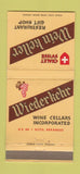 Matchbook Cover - Wein Keller Chalet Suisse Altus AR 30 Strike