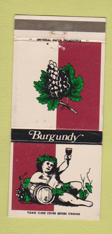 Matchbook Cover - Burgundy Restaurant Philadelphia PA WEAR 30 Strike