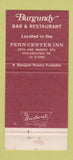 Matchbook Cover - Burgundy Restaurant Philadelphia PA WEAR 30 Strike
