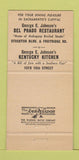 Matchbook Cover - George Johnson's Cordova Lodge Sacramento CA 30 Strike