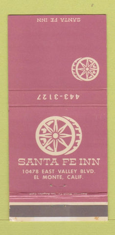 Matchbook Cover - Santa Fe Inn El Monte CA 30 Strike