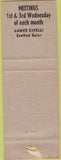 Matchbook Cover - Matchbook Cover Elks Club Ridgefield Park NJ CREASE