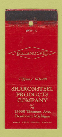 Matchbook Cover - Sharon Steel Product Dearborn MI WORN 30 Stick