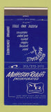 Matchbook Cover - Matteson Ridolfi Detroit MI Plastic Steel  30 Strike