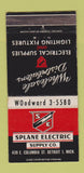Matchbook Cover - Splane Electric Supply Detroit MI WEAR 30 Strike