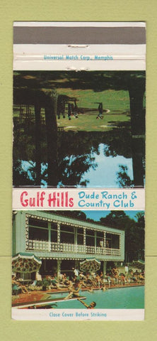Matchbook Cover - Gulf Hill Dude Ranch Ocean Springs MS 30 Strike