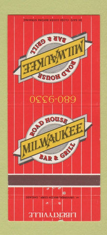Matchbook Cover - Milwaukee Road House Libertyville IL 30 Strike