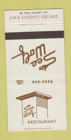 Matchbook Cover - Sea Wolf Restaurant Oakland CA Jack London Square 30 Strike