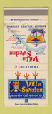 Matchbook Cover - Villa Sweden Huntington Beach Corona Del Mar CA 30 Strike