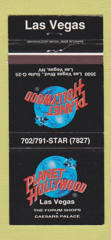 Matchbook Cover - Planet Hollywood Las Vegas NV 30 Strike