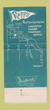 Matchbook Cover - Rapp's Restaurant Arlington Heights IL 30 Strike