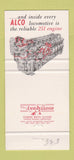 Matchbook Cover - Alco Locomotives Trains New York City 30 Strike