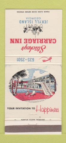 Matchbook Cover - Stuckey's Carriage Inn Jekyll Island GA 30 Strike