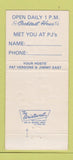 Matchbook Cover - PJ's Lounge Cleveland OH 30 Strike