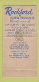 Matchbook Cover - Rockford Screw Products Los Angeles CA 30 Strike