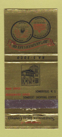 Matchbook Cover - Somerville Trust NJ 1959 30 Strike