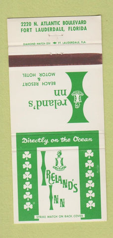 Matchbook Cover - Ireland's Inn Fort Lauderdale FL 30 Strike