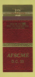 Matchbook Cover - Afscme Philadelphia PA DC 33 30 Strike