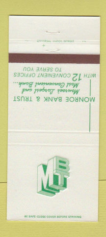Matchbook Cover - Monroe Bank and Trust MI 30 Strike