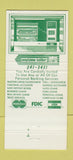 Matchbook Cover - Monroe Bank and Trust MI 30 Strike