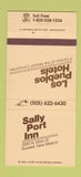 Matchbook Cover - Los Pueblos Hotels Sally Port Inn Roswell NM 30 Strike