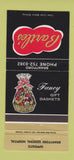 Matchbook Cover - Bartle's Brantford ON gift basket 30 Strike