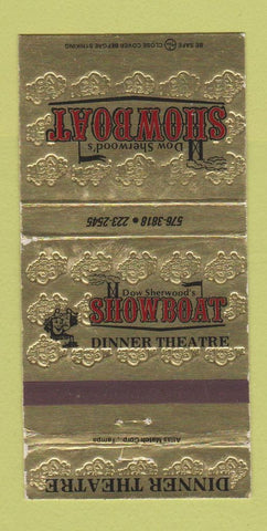Matchbook Cover - Don Sherwood's Showboat Dinner Theatre Ulmerton FL 30 Strike