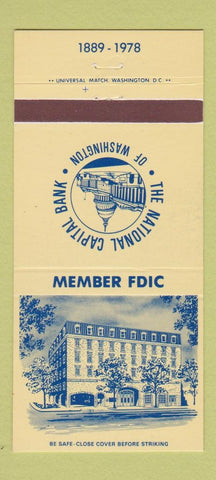 Matchbook Cover - National Capital Bank of Washington DC 1978 30 Strike