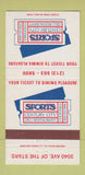Matchbook Cover - Sports Century City Restaurant 30 Strike