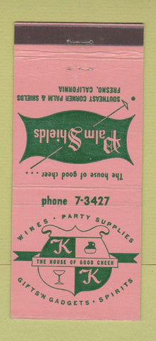 Matchbook Cover - Palm Shields Liquor Fresno CA 21 Strike Feature