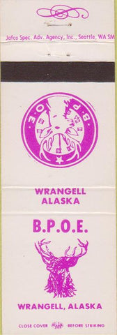 Matchbook Cover - Matchbook Cover Elks Club Wrangell AK