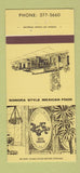 Matchbook Cover - Bart Earle's Red Onion Mexican Food Palos Verdes CA 30 Strike