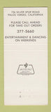 Matchbook Cover - Bart Earle's Red Onion Mexican Food Palos Verdes CA 30 Strike