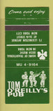 Matchbook Cover - Tom O'Reilly's Pub New York City 30 Strike