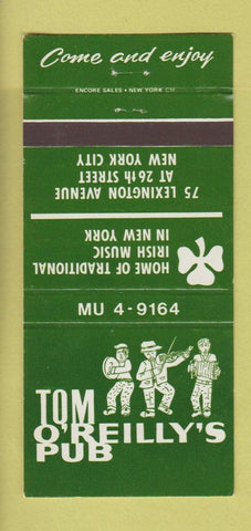 Matchbook Cover - Tom O'Reilly's Pub New York City 30 Strike
