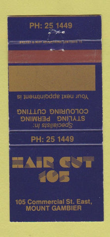 Matchbook Cover - Hair Cut 105 Mount Gambier Australia 30 Strike