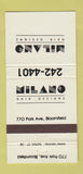 Matchbook Cover - Milano Hair Salon Bloomfield CT 30 Strike