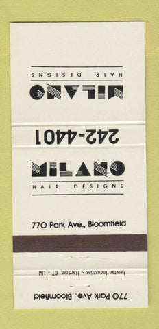 Matchbook Cover - Milano Hair Salon Bloomfield CT 30 Strike