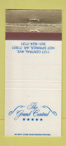 Matchbook Cover - The Grand Central Hot Springs AR 30 Strike