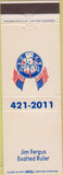 Matchbook Cover - Matchbook Cover Elks Club Chula Vista CA Jim Fergus