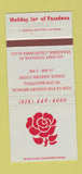 Matchbook Cover - Holiday Inn of Pasadena CA 30 Strike