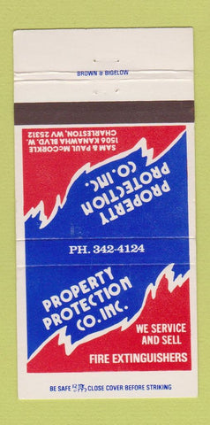 Matchbook Cover - Property Protection Charleston WV Fire Extinguishers 30 Strike